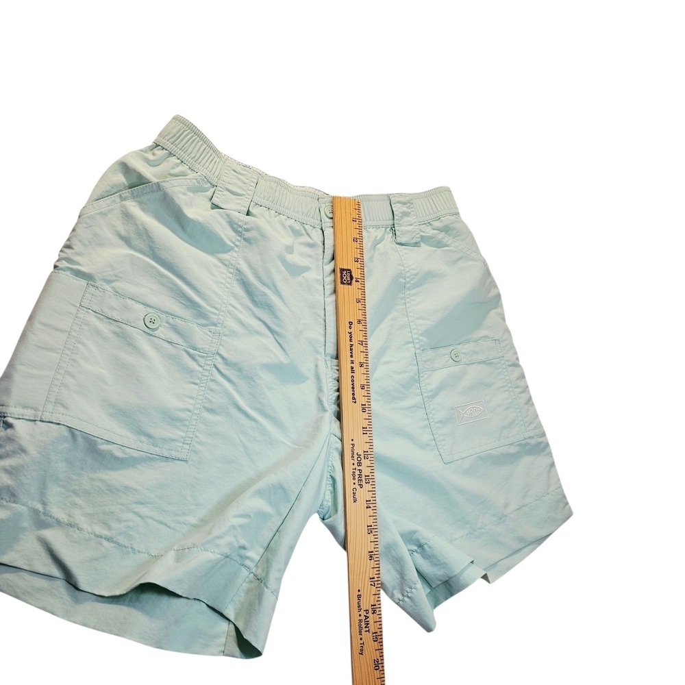 AFTCO Original Fishing Cargo Shorts Mens 36 Mint Green Nylon Outdoor - Picture 8 of 9